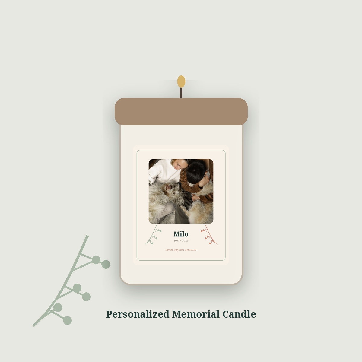Personalized Pet Memorial Candle