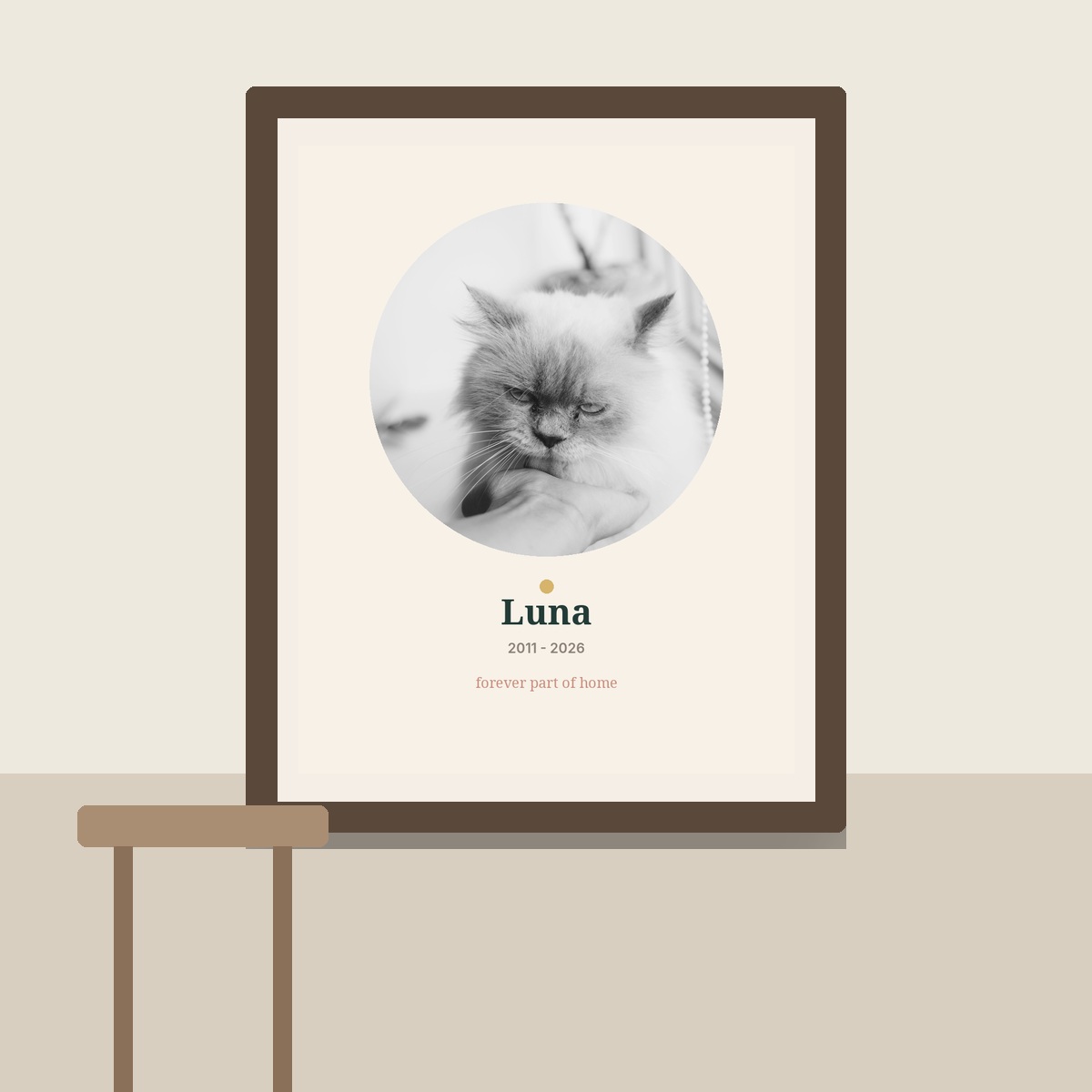 Custom Pet Memorial Canvas Portrait